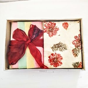 Handmade Paper Stationery & Silk Scarf NIB